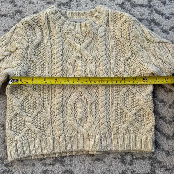 Vintage L.L.Bean Infant Fisherman Cable Knit
Sweater 12-18M Wool Blend Cream - Picture 5 of 5